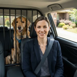 Automotive pet safety consultant portrait
